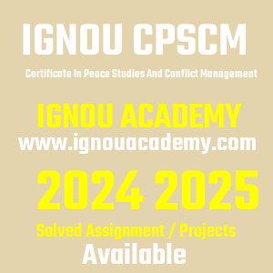 IGNOU CPSCM SOLVED ASSIGNMENT 2024 2025